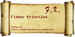 Fieber Krisztina névjegykártya